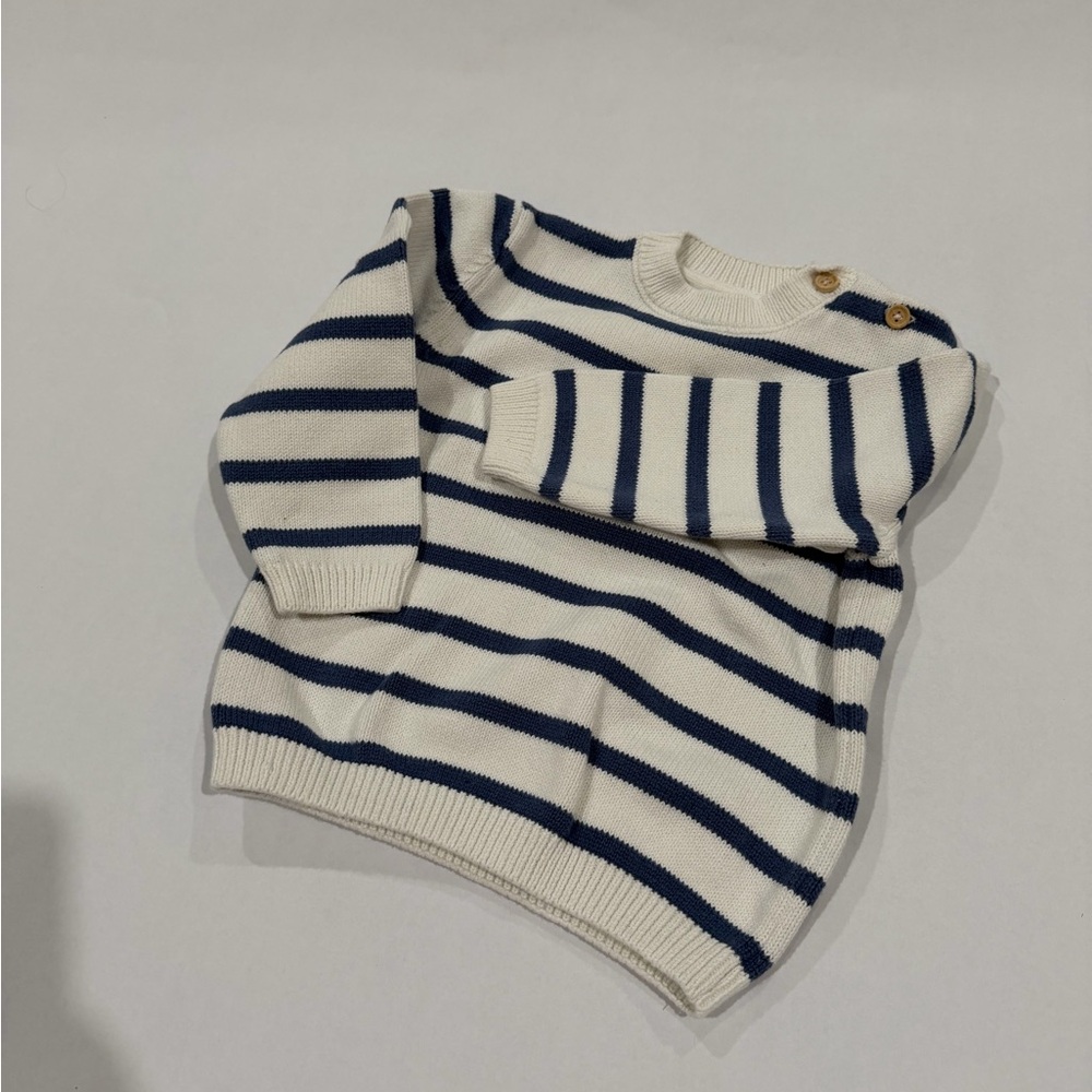 Mango Infants Striped Navy and White Sweater 18-24 Months